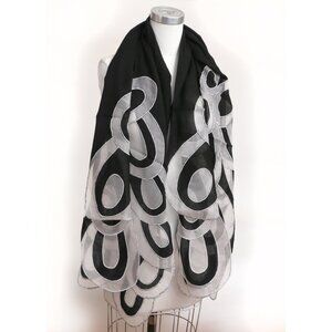Sonia Delaunay Shawl with Appliqued Loops